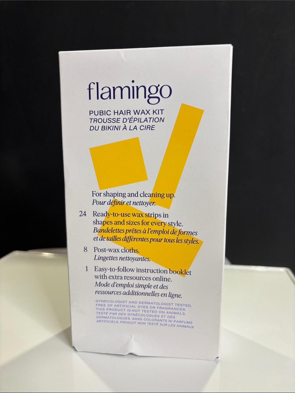 Flamingo Yellow Pubic Hair Wax Kit – Ready-to-Use Strips